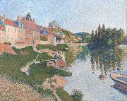 Paul Signac Riverbank,Petit-Andely (mk09) oil painting artist